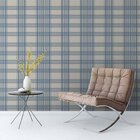 Xadrez Azul - Papel De Parede - 200