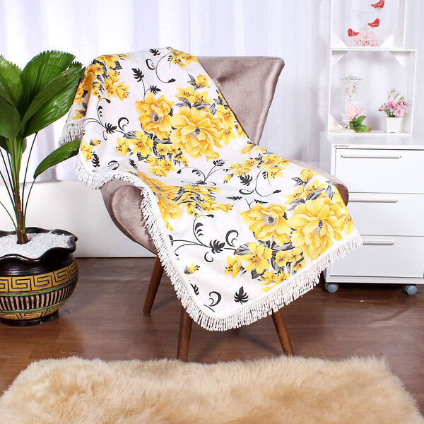 Xale Decorativo De Sofá Morani 1,50m X 1,50m Tecido Jacqaurd