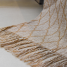 Xale Manta Decorativo Para Sofá 2 Lugares Estampa Roma Bege