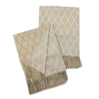 Xale Manta Decorativo Para Sofá 2 Lugares Estampa Roma Bege