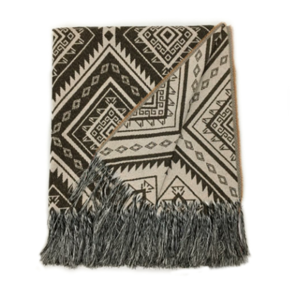 Xale Manta Grande Para Sofá 3 Lugares Decorativo Estampa Agra