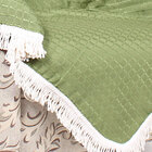 Xale Manta Para Sofá Verde Lisa 1,50m X 1,50m Com Franja
