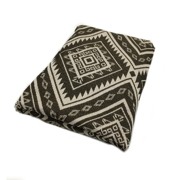 Xale Manta Sofá Jacquard 1,60mx 1,40m Agra Marrom Premium