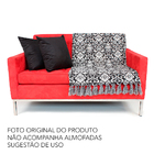 Xale Manta Sofá Jacquard Proteg Medalhã Black8 Pret1,80x1,40