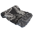 Xale Manta Sofá Jacquard Proteg Tropical21s Blackpr1,80x1,40