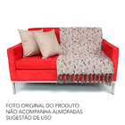 Xale Manta Sofá Jacquard Protege Garden5 Vermel1,80mx1,40