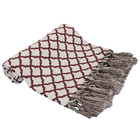 Xale Manta Sofá Jacquard Protege Marrocos7 Vinho 1,80mx1,40