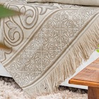 Xale Sofá Jacquard Rústico Corinto 5 Peças Caqui