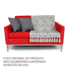 Xale Sofá Premium Luxo Moderna Cashmiere23 Cinza2,00x1,40