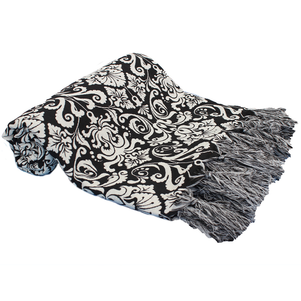 Xale Sofá Premium Luxo Moderna Medalhão Black8 Pret1,80x1,40