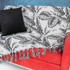 Xale Sofá Premium Luxo Moderna Tropical10 Black Pre1,80x1,40