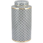 Xian Potiche Bomboniere 35x20x20cm Cerâmica Preto