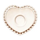 Xícara Café Cristal Com Pires Coração Âmbar 85 Ml