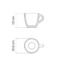 Xícara Cappuccino Tramontina Paola Hs Em Porcelana 200 Ml