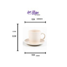 Xícara Chá Cerâmica Granilite Marfim 200 Ml Rojemac