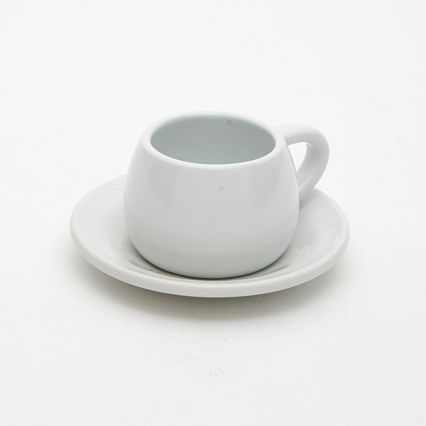 Xícara com pires cerâmica branca 150ml MundoCeram