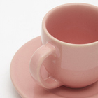 Xícara com pires cerâmica rosa 70ml Porto Brasil