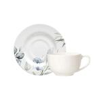 Xícara Com Pires Em Cerâmica Copa Cia Aquarelle Eucalipto 283