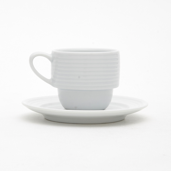 Xícara com pires porcelana branca 90ml Germer