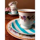 Xícara De Café 6 Peças 80ml Porcelana Floral Chic Germer