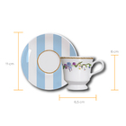 Xícara De Café 6 Peças 80ml Porcelana Floral Chic Germer
