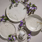 Xícara De Café Campestre Branca E Cinza