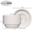 Xícara De Café Com Pires 210ml Bar Hotel Germer Em Porcelana