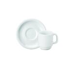 Xícara De Café Com Pires 6 Peças Cilíndrica Branca Porcelana