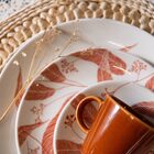 Xícara De Café Com Pires De Cerâmica Autumn Outono Terracota