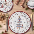 Xícara De Café Com Pires De Cerâmica Boneco De Neve Natalino