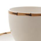 Xicara De Cafe Com Pires De Porcelana Bambu 100ml Lyor