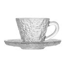 Xícara De Café De Cristal Martelado Com Pires Petra 70ml