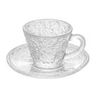 Xícara De Café De Cristal Martelado Com Pires Petra 70ml