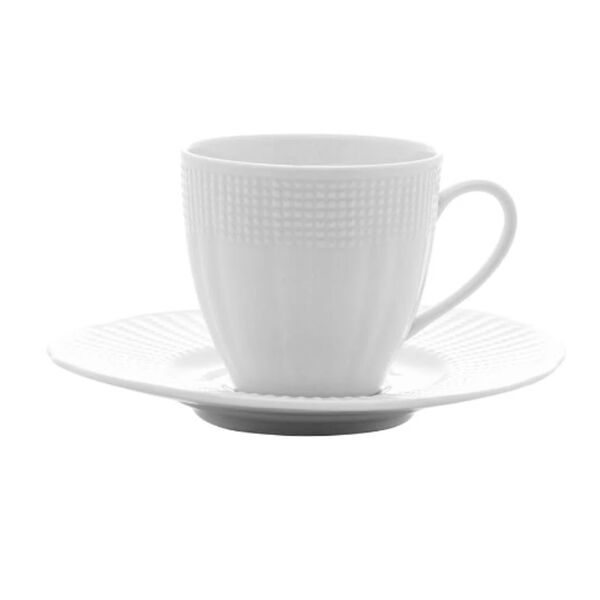 Xícara De Café De Porcelana Com Píres 110 Ml Branca Wolff Edi