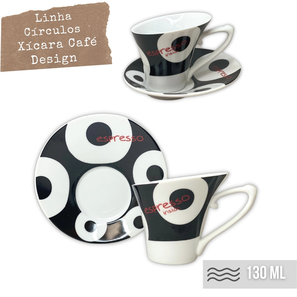Xícara De Café Expresso Chá Leite 130 Ml Extra Fina Com Pires