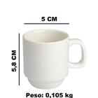 Xícara De Chá Branca Sem Pires Empilhavel 200 Ml - Porcelart