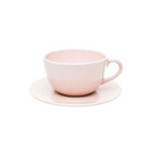 Xícara De Chá Com Pires 200ml De Cerâmica Unni Milenial Rosa