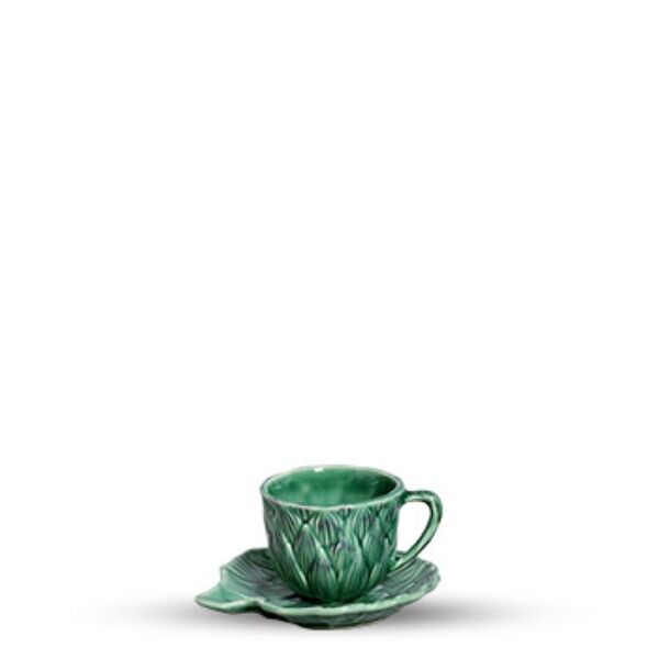 Xícara De Chá Com Pires  Alcachofras