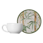 Xícara De Chá Com Pires Bambu Plus Cerâmica Alleanza 200ml