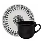 Xícara De Chá Com Pires Estampa Donna Folk 180ml 6 Unidades -