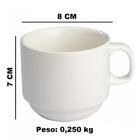 Xícara De Chá Empilhável 200 Ml Porcelana Branca Bar E Hotel