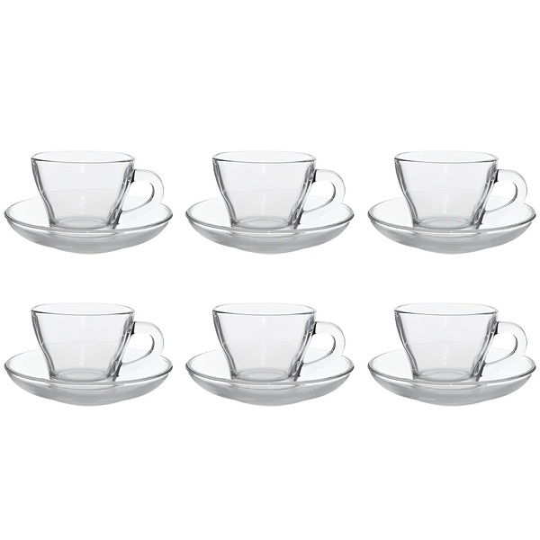 Xicara De Vidro Egipcio Marocco - Conjunto 6 Xicaras E 6 Pire