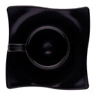 Xícara Elegance Para Café Com Pires 80ml Preta Em Policarbona