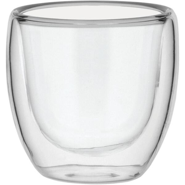 Xícara Para Café Chá Clear De Vidro Com Parede Dupla 80ml