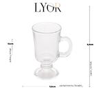 Xícara Para Cappuccino De Vidro Irish Taça Com Alça E Pé Choc