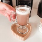 Xícara Para Cappuccino De Vidro Irish Taça Com Alça E Pé Choc