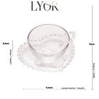 Xicara Para Cha Com Pires Cristal Coração Lyor 1679