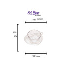 Xicara Para Cha Com Pires Cristal Coração Lyor 1679