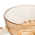 Xícara Para Chá Em Cristal Lyor Coração 170ml Âmbar Metalizado