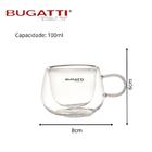 Xícaras Vidro De Café Parede Dupla Com Alça 2 Peças De100ml